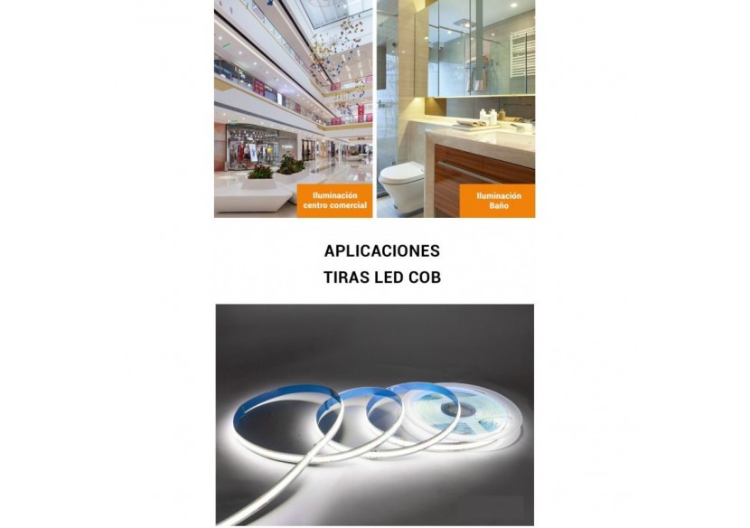 Ruban LED COB 24V DC-12W/m-10mm-IP20-Rouleau de 10 mètres-Sécable tous les 5cm - B1559-10-270 - Barcelona LED