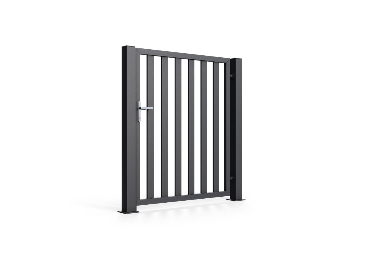 Portail en acier à deux battants industriel Lugano