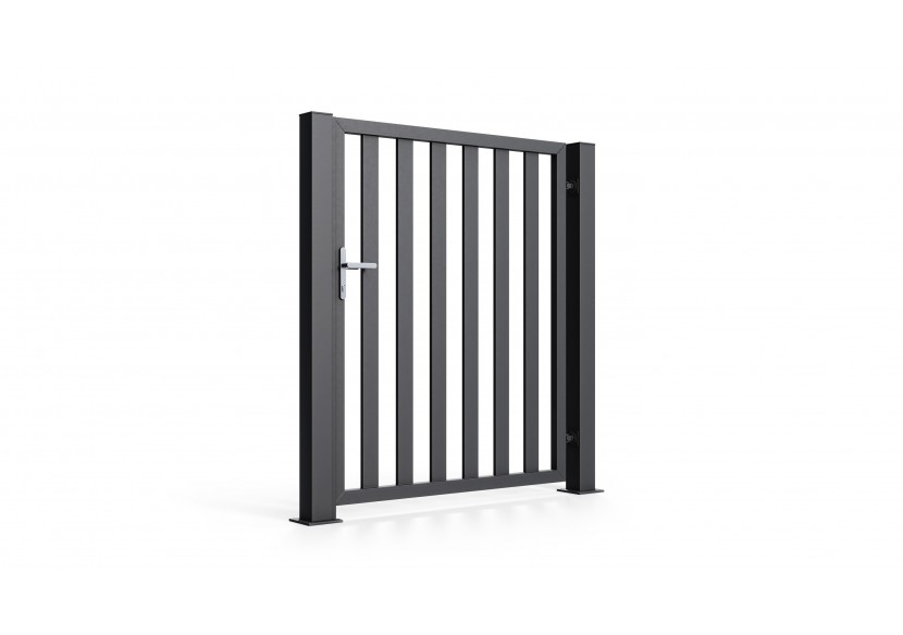 Portail en acier à deux battants industriel Lugano
