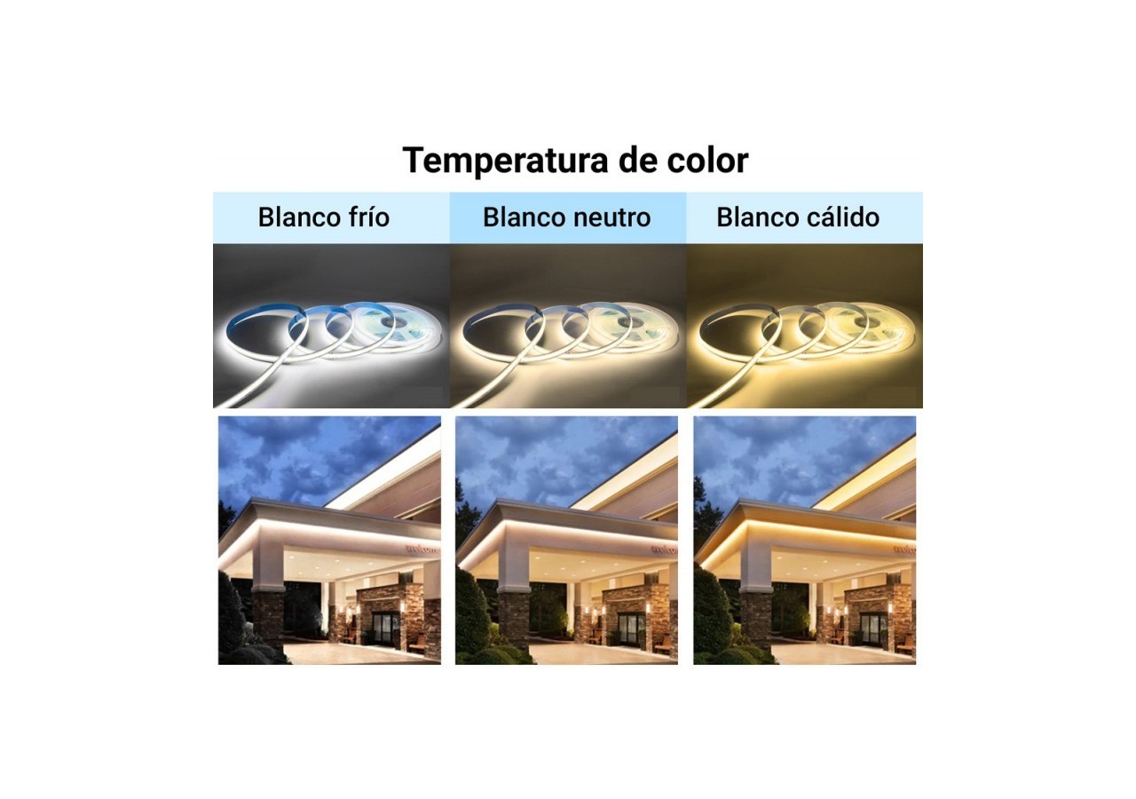 Ruban LED COB 24V DC-12W/m-10mm-IP20-Rouleau de 10 mètres-Sécable tous les 5cm - B1559-10-BN - Barcelona LED