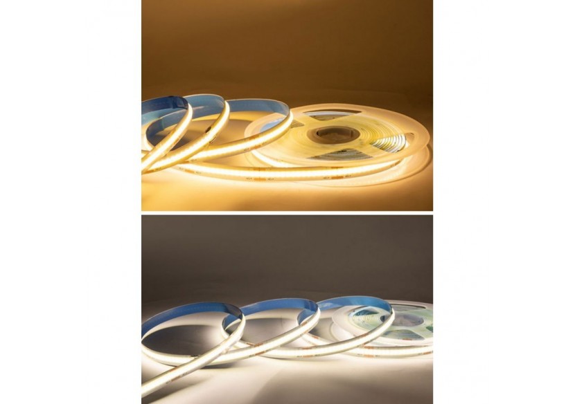 Ruban LED COB 24V DC-12W/m-10mm-IP20-Rouleau de 10 mètres-Sécable tous les 5cm - B1559-10-BN - Barcelona LED