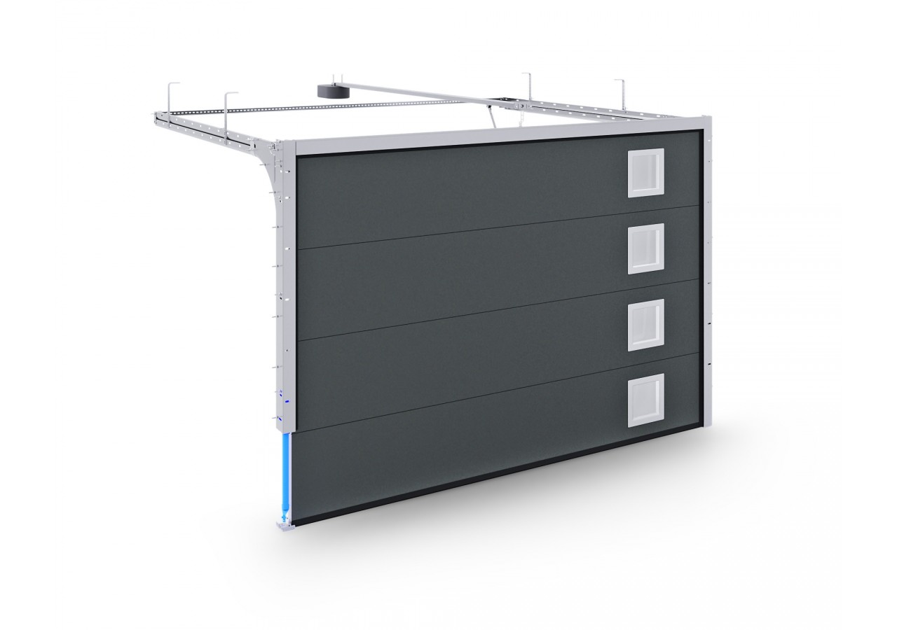 Porte de garage Aluminium Système X avec ressort de traction