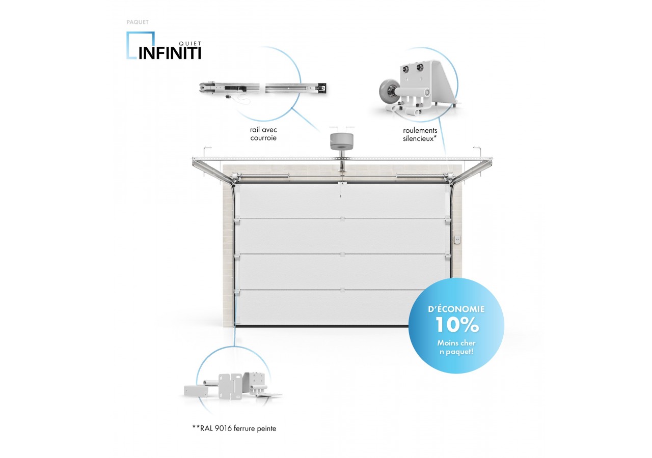 Porte de garage Aluminium Système X avec ressort de traction