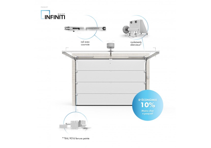 Porte de garage Aluminium Système X avec ressort de traction