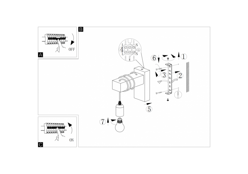 Applique murale en bois "Ruder" E27 - LM130-B - Barcelona LED