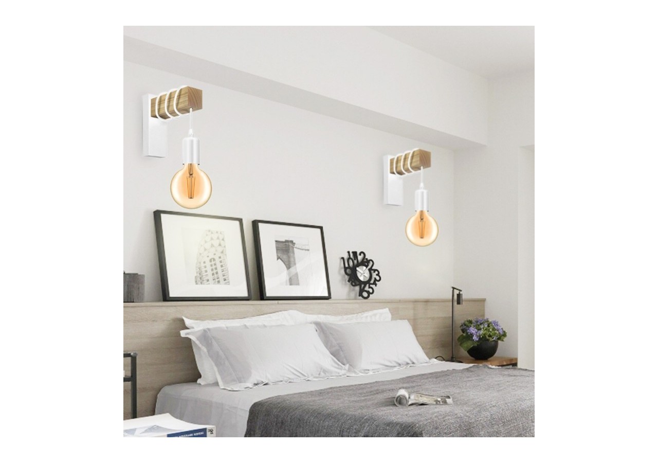 Applique murale en bois "Ruder" E27 - LM130-B - Barcelona LED