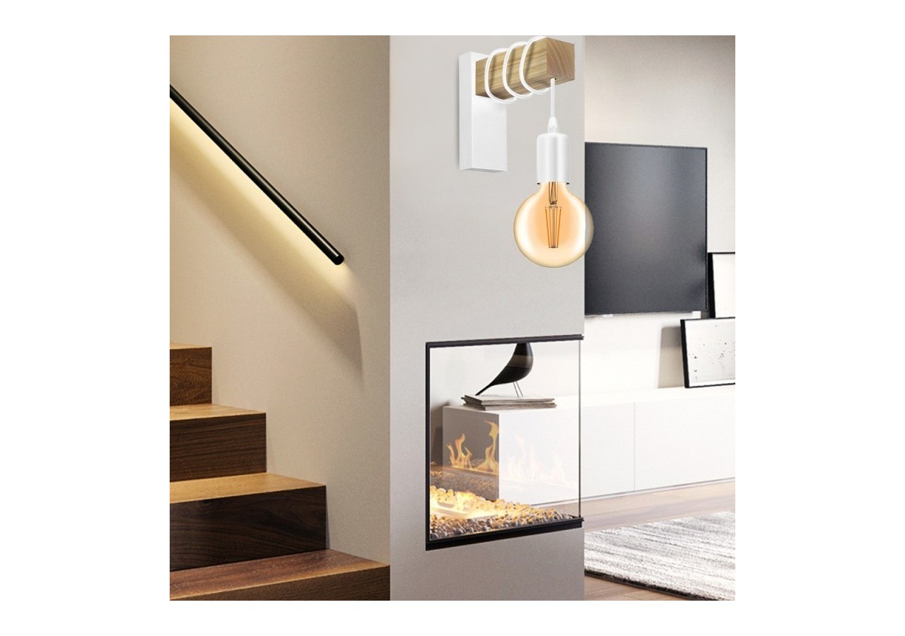 Applique murale en bois "Ruder" E27 - LM130-B - Barcelona LED