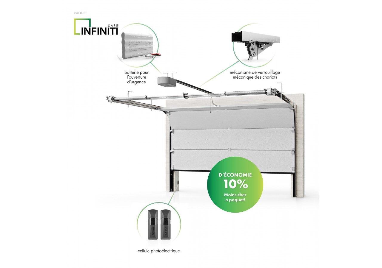 Porte de garage Aluminium Système X avec ressort de traction