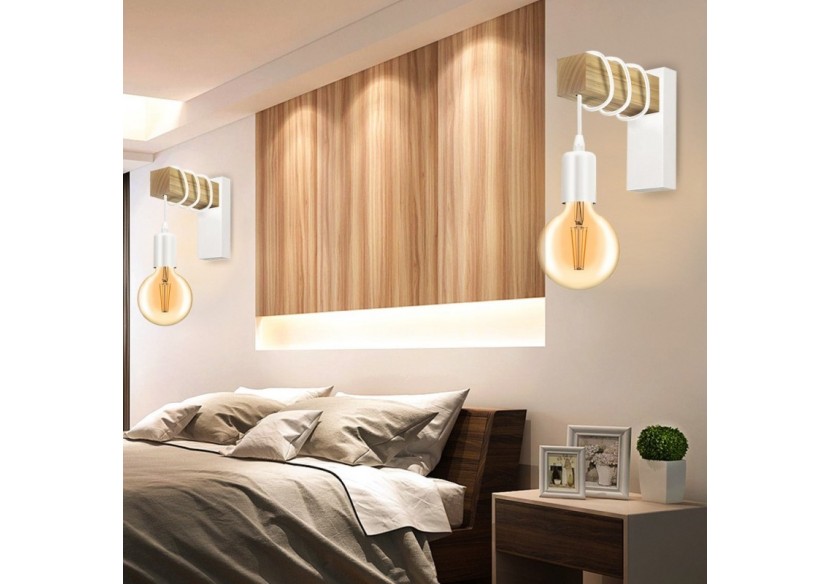 Applique murale en bois "Ruder" E27 - LM130-B - Barcelona LED