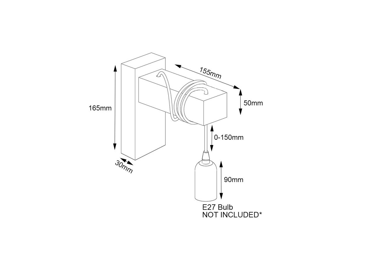 Applique murale en bois "Ruder" E27 - LM130-B - Barcelona LED