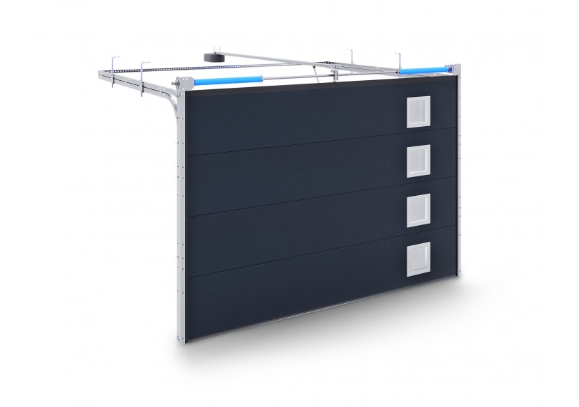 Porte de garage Aluminium Système F avec ressort de torsion à l'avant