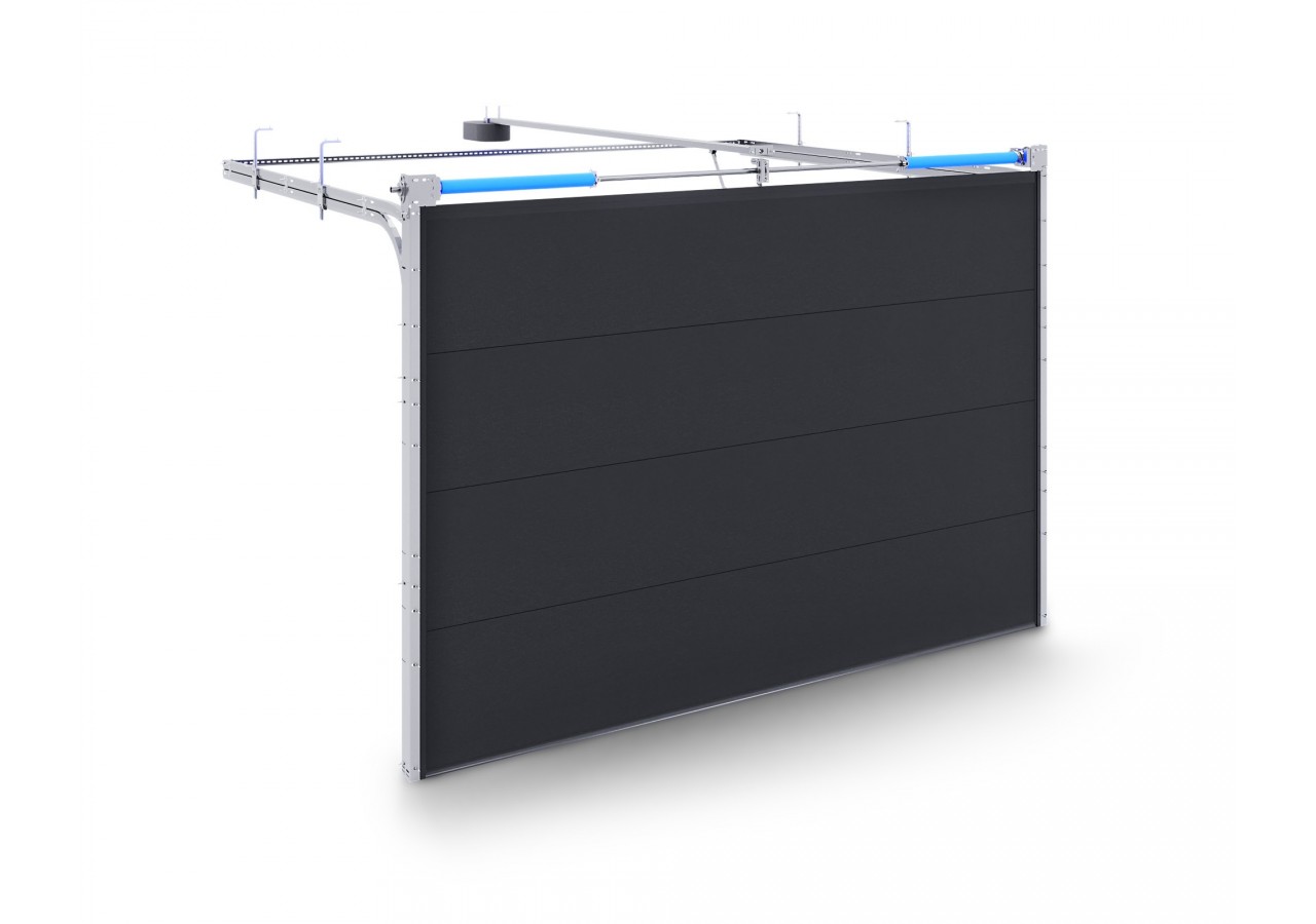 Porte de garage Aluminium Système F avec ressort de torsion à l'avant