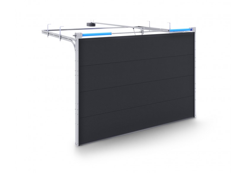 Porte de garage Aluminium Système F avec ressort de torsion à l'avant