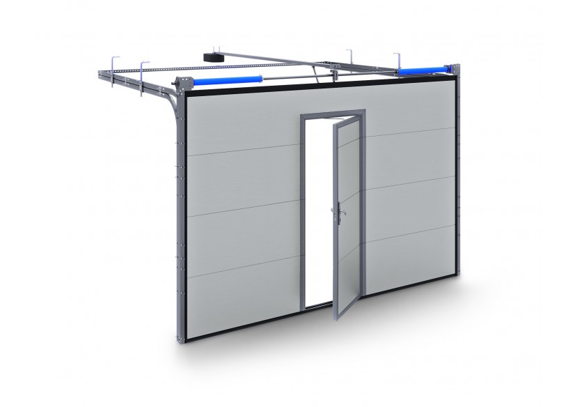 Porte de garage Aluminium Système F avec ressort de torsion à l'avant