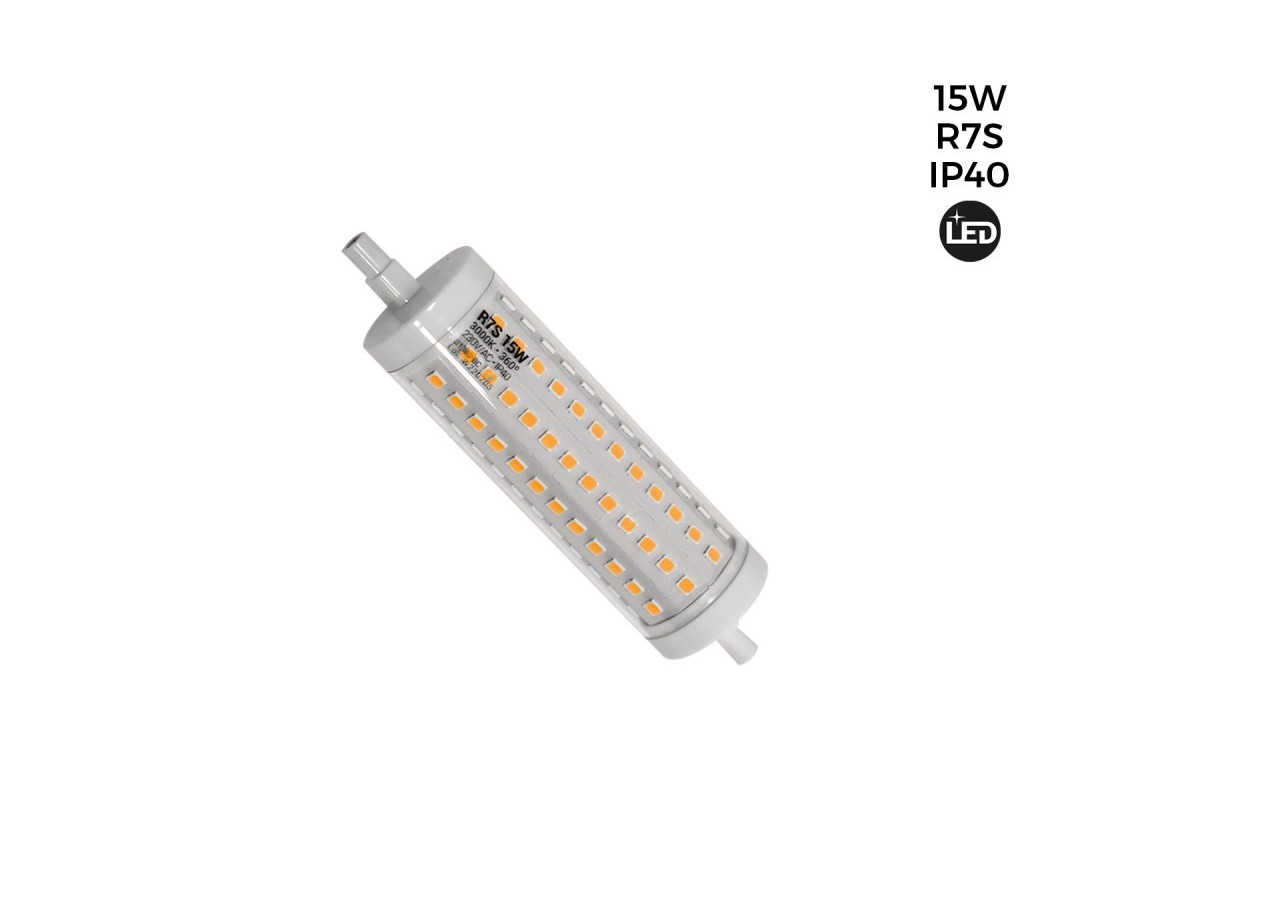 Ampoule LED R7S régulable 118mm-1700lm-230V-15W - BS1-R7S118-15W-D-BC - Barcelona LED