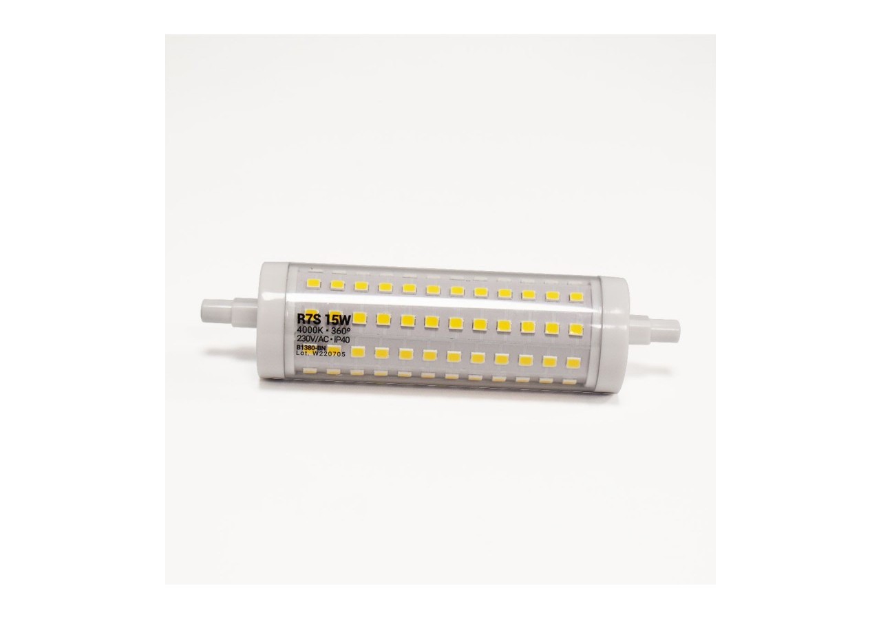 Ampoule LED R7S régulable 118mm-1700lm-230V-15W - BS1-R7S118-15W-D-BN - Barcelona LED