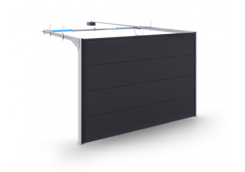Porte de garage Aluminium Système R avec ressort de torsion à l'arrière