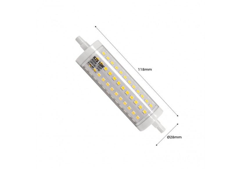 Ampoule LED R7S régulable 118mm-1700lm-230V-15W - BS1-R7S118-15W-D-BN - Barcelona LED