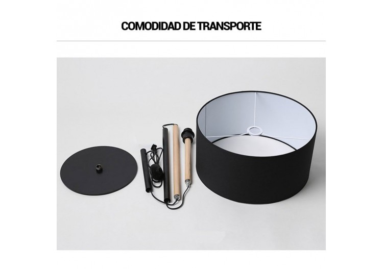 Lampe sur pied en bois "Class" E27 - LN1305-B - Barcelona LED