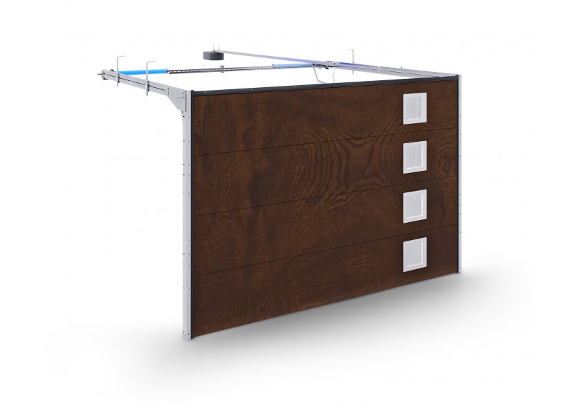 Porte de garage Aluminium Système R avec ressort de torsion à l'arrière