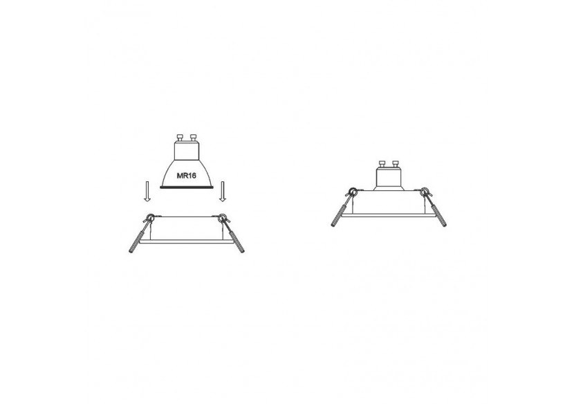 Support spot GU10 diamètre 75mm faible UGR - B550-N - Barcelona LED