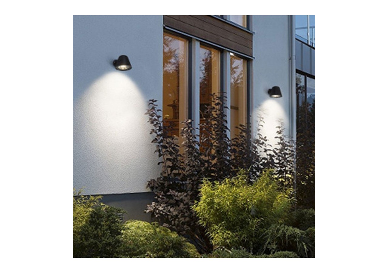 Applique murale extérieure LED "ALBA"-Ampoule GU10 5W incluse - L1552-WB-N - Barcelona LED