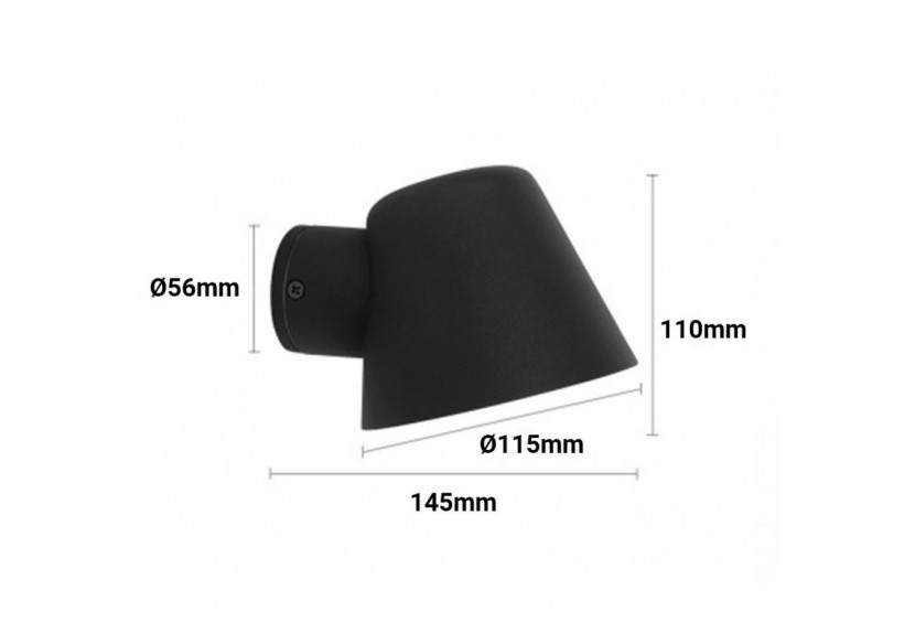 Applique murale extérieure LED "ALBA"-Ampoule GU10 5W incluse - L1552-WB-N - Barcelona LED