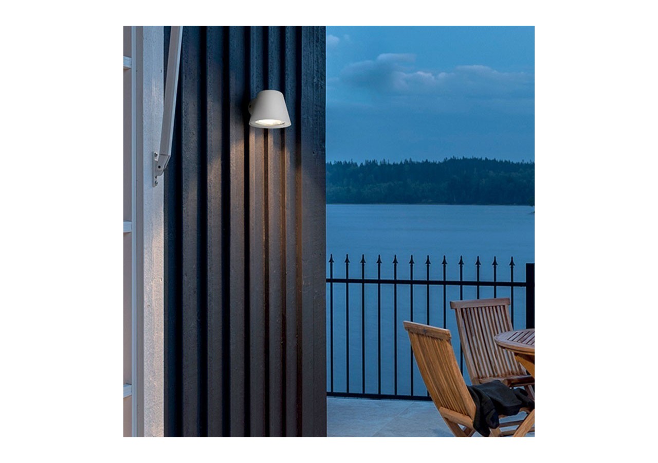 Applique murale extérieure LED "ALBA"-Ampoule GU10 5W incluse - L1552-WB-B - Barcelona LED
