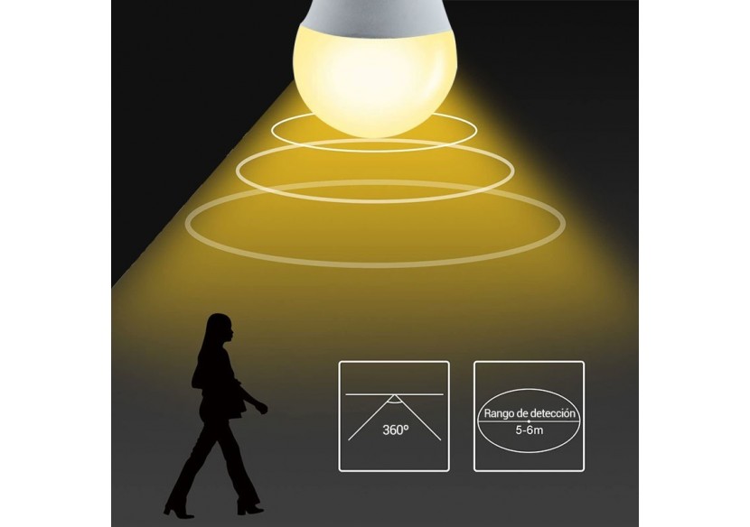 Ampoule LED avec capteur de mouvement 7W E27 - SB01MA-BC - Barcelona LED