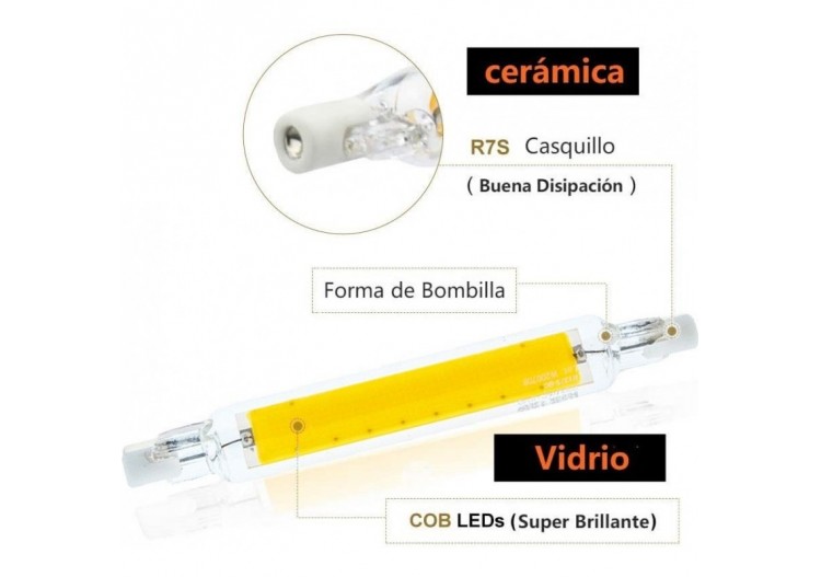 Ampoule R7S 118mm 1200lm Chip COB 12W - B1375-BN1 - Barcelona LED 2