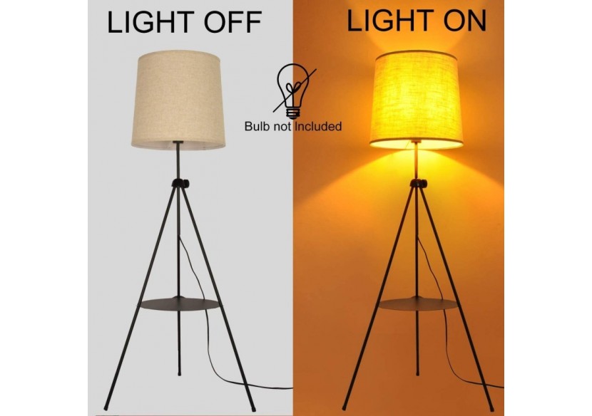 Lampe sur pied avec tablette "Madison" - L5048-B - Barcelona LED