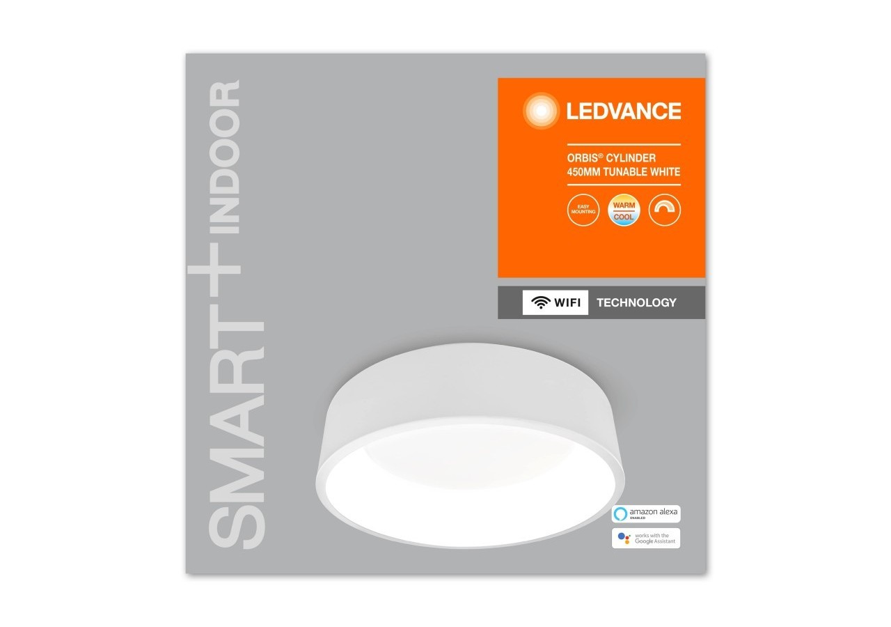 Plafonnier LED CCT SMART WIFI ORBIS CYLENDER 24W 450mm - O486560 - Barcelona LED