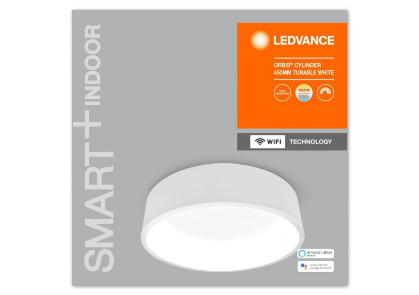 Plafonnier LED CCT SMART WIFI ORBIS CYLENDER 24W 450mm - O486560 - Barcelona LED