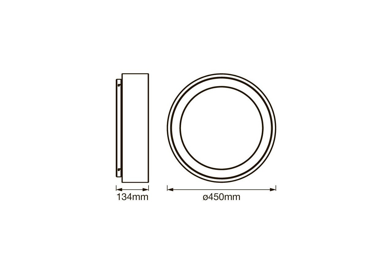 Plafonnier LED CCT SMART WIFI ORBIS CYLENDER 24W 450mm - O486560 - Barcelona LED