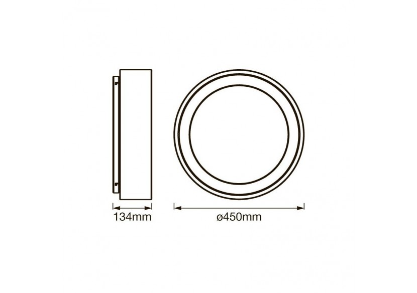 Plafonnier LED CCT SMART WIFI ORBIS CYLENDER 24W 450mm - O486560 - Barcelona LED