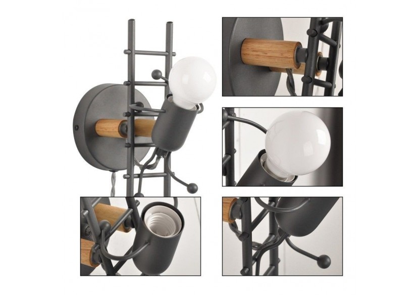 Applique murale décorative "Doll Ladder" E27 - L310-G - Barcelona LED Applique murale décorative "Doll Ladder" E27 - L310-G - Barcelona LED