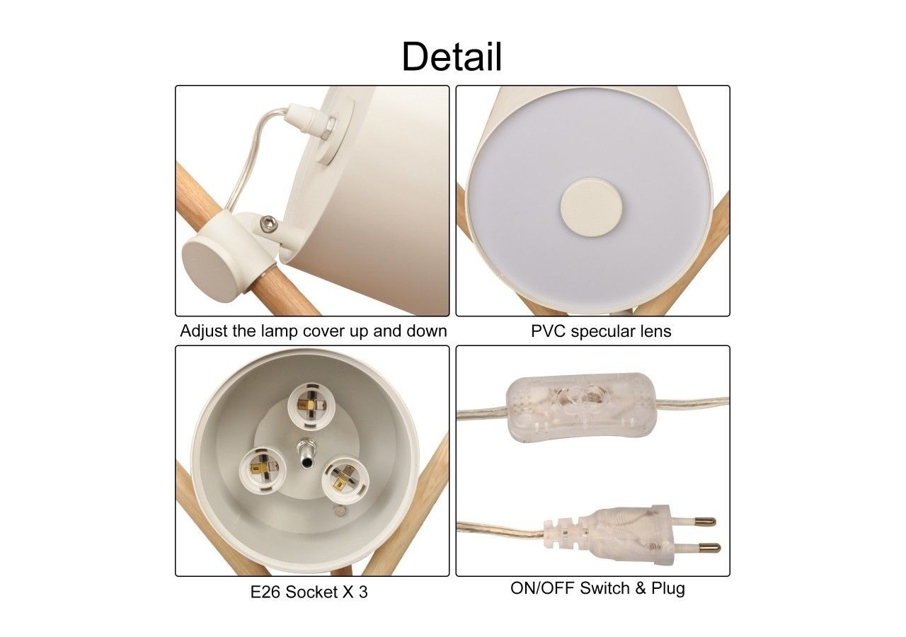 Lampe à poser en bois "Focus" - L1010-B - Barcelona LED