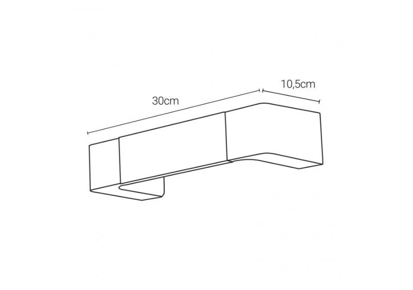 Applique murale bidirectionnelle LED "Etso"-6W-3000K-30cm - LN1575-N - Barcelona LED