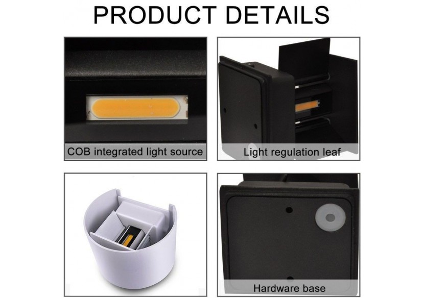 Applique murale 6W "Lat" faisceau ajustable - LN1570-N - Barcelona LED