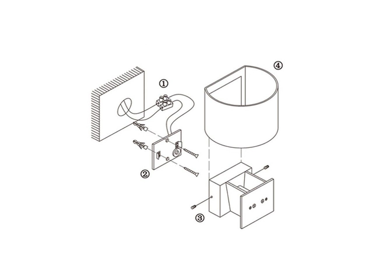 Applique murale 6W "Lat" faisceau ajustable - LN1570-N - Barcelona LED