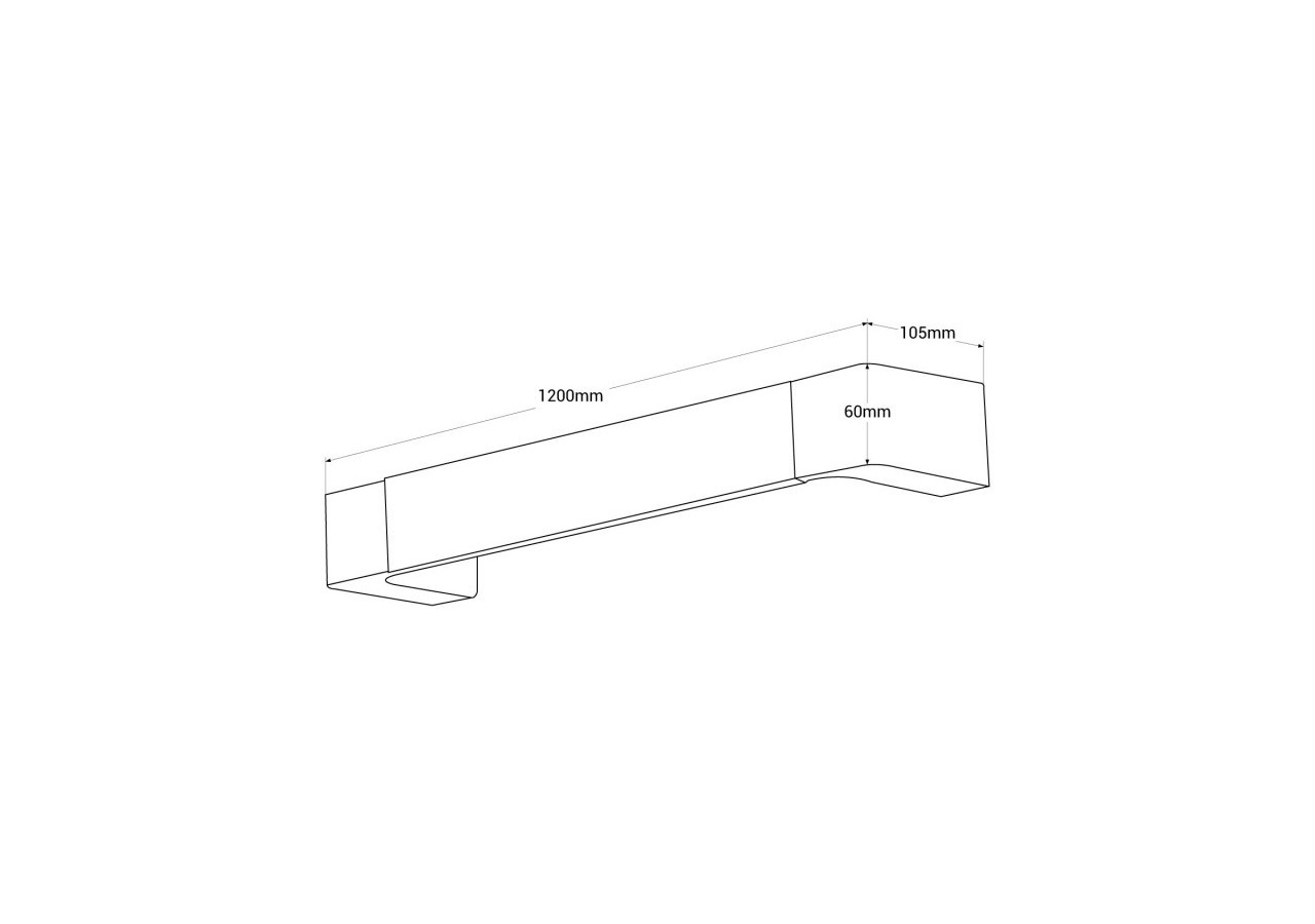Applique murale LED "Etso-1200" 6W 120cm 24W - LN1577-B - Barcelona LED
