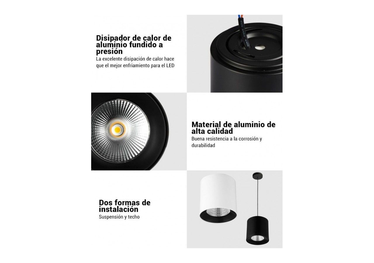 Applique plafond CCT "GESS" COB 25W IP54 - L6003-N-CCT - Barcelona LED