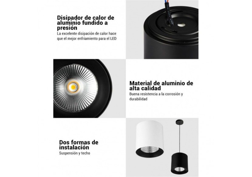 Applique plafond CCT "GESS" COB 25W IP54 - L6003-N-CCT - Barcelona LED Applique plafond CCT "GESS" COB 25W IP54 - L6003-N-CCT - Barcelona LED