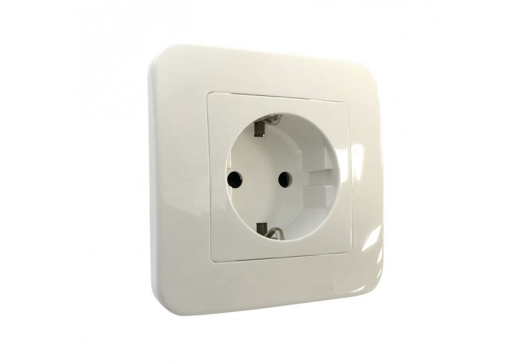 Prise Schuko 2 pôles + terre 16A - B6055-B - Barcelona LED