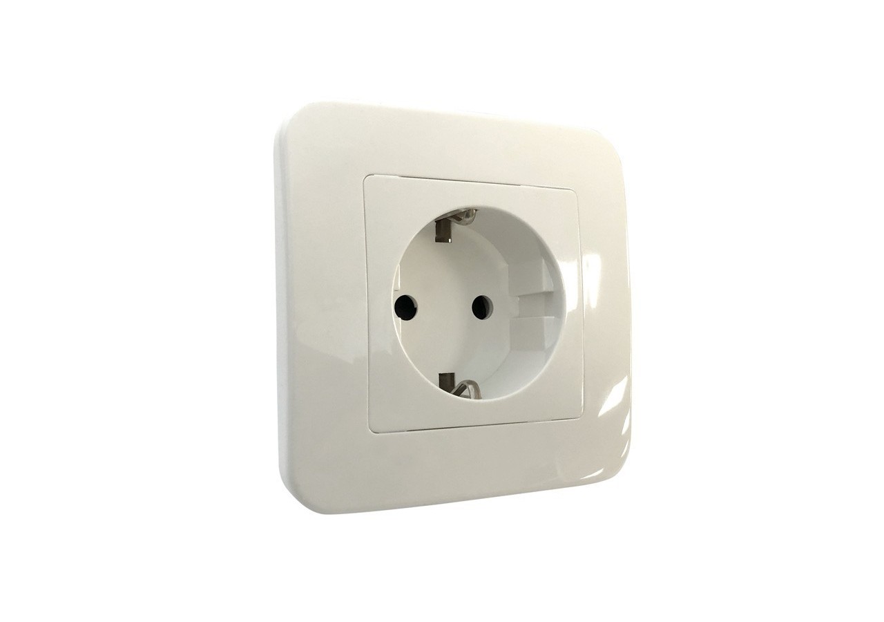 Prise Schuko 2 pôles + terre 16A - B6055-B - Barcelona LED