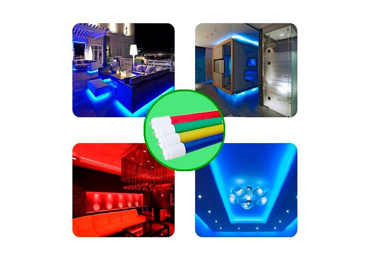 Tube de couleur LED T8 60cm-9W - B4000-60-AZ - Barcelona LED