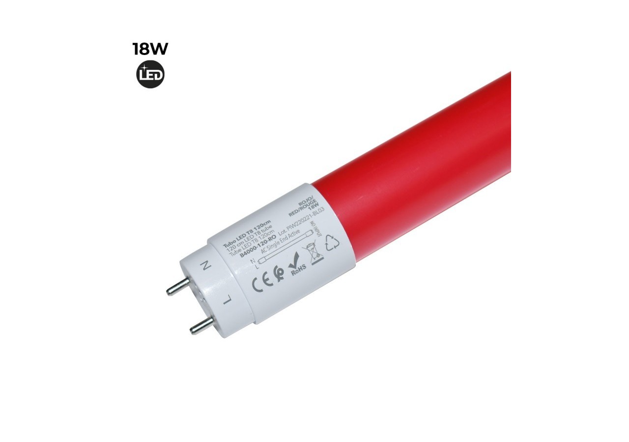 Tube de couleur LED T8 120cm 18 W - B4000-120-RO - Barcelona LED