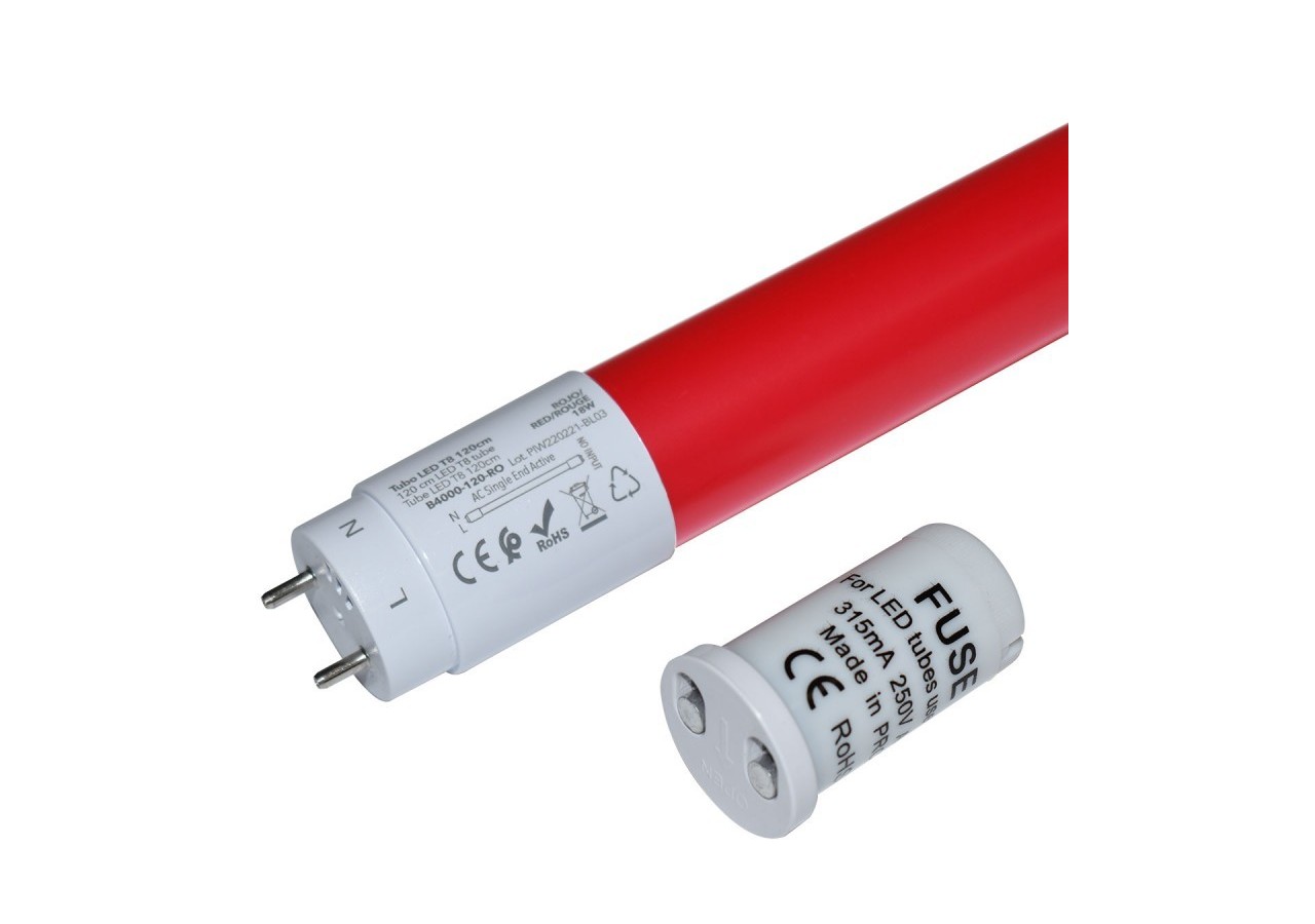 Tube de couleur LED T8 120cm 18 W - B4000-120-RO - Barcelona LED