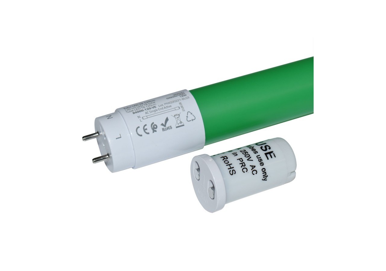 Tube de couleur LED T8 120cm 18 W - B4000-120-VE - Barcelona LED