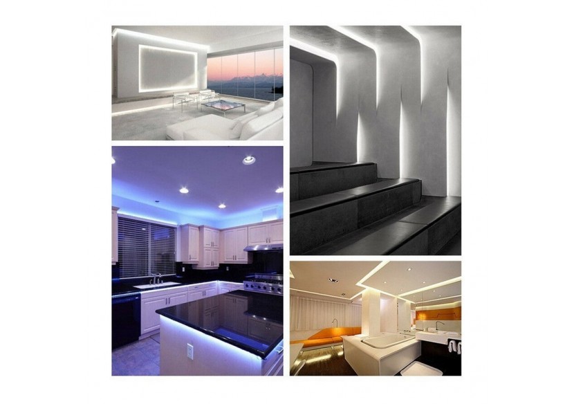 Ruban LED 24V-DC-9W/m-monochrome-10mm-IP20-Rouleau de 50 mètres-60 LED/m-Sécable tous les 10 cm - B1652-50-BN - Barcelona LED